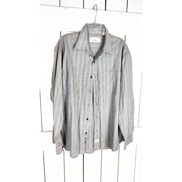 Levi Strauss mend striped cotton button down shirt - xl - Picture 2 of 4